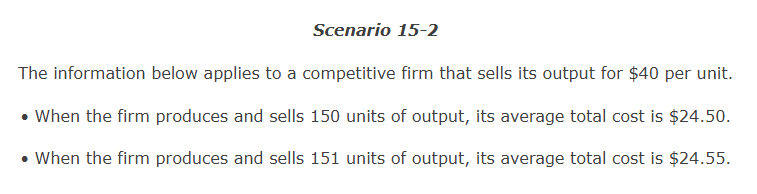 <p>Refer to Scenario 15-2. When the firm produces 150 units of output, its total cost is</p><p>a. $3,525.75.	</p><p>b. $3,675.00.	</p><p>c. $3,850.25.	</p><p>d. $3,450.00.</p>