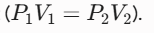 <p>The gas law stating that pressure and volume are inversely proportional if temperature and amount of gas remain constant</p>