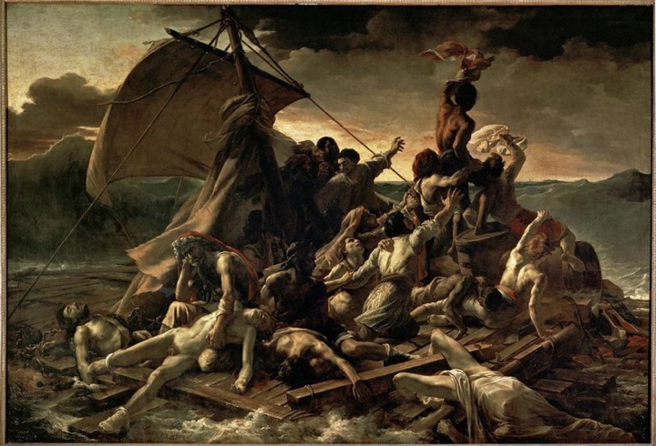 <p>Theodore Gericault. The raft of the Medusa. Oil on Canvas. French Romanticism</p>