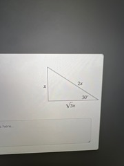 <p>x, x√3, 2x</p>