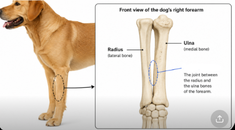<p>This is found between the radius and the ulna bones </p>