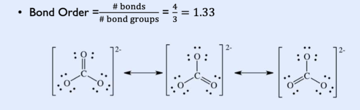 <ul><li><p>draw the lewis structure </p></li><li><p>count the total number of bonds</p></li><li><p>count the number of bonds groups between individual atoms</p><ul><li><p># of bonds/ # bond groups.</p></li></ul></li></ul><p></p>