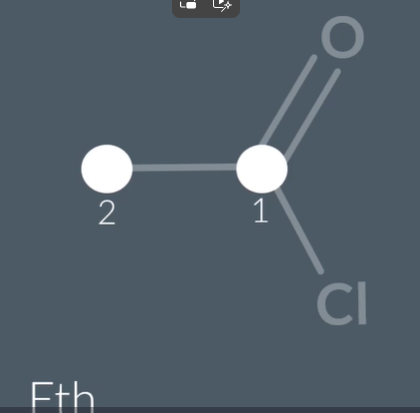 <p>eth- </p><p>(as acyl chlorides are the highest priority functional group so they say the suffix )</p>