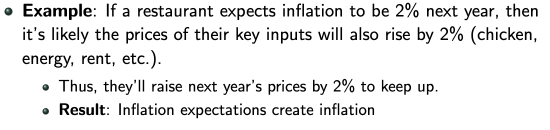 <p>the rate at which average prices are anticipated to rise next year</p>