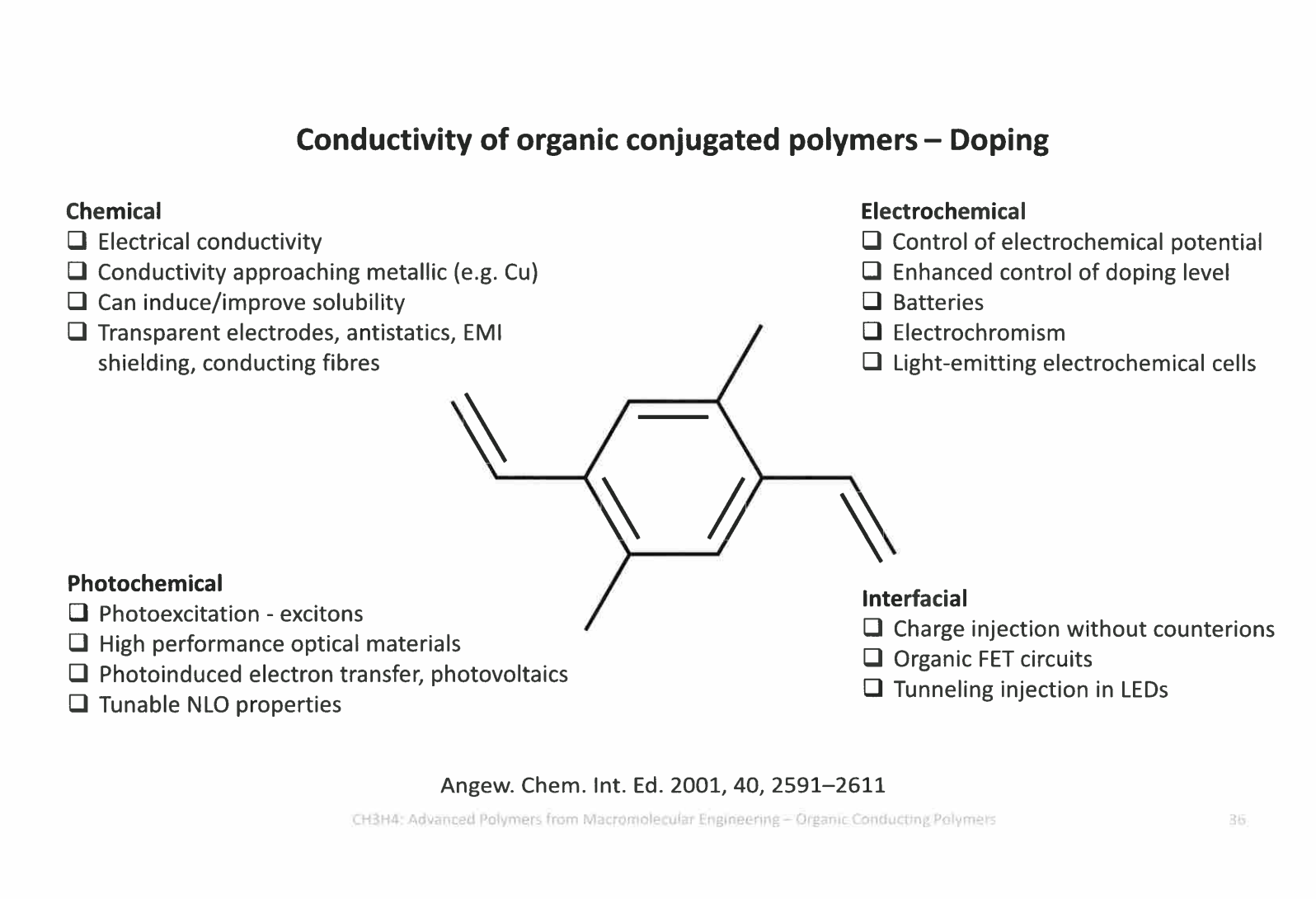 <p>chemical and electrochemical seems to be of the importance ones</p>