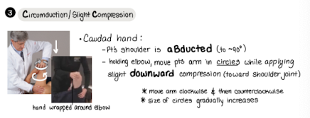 <p>Circumduction/slight compression</p>