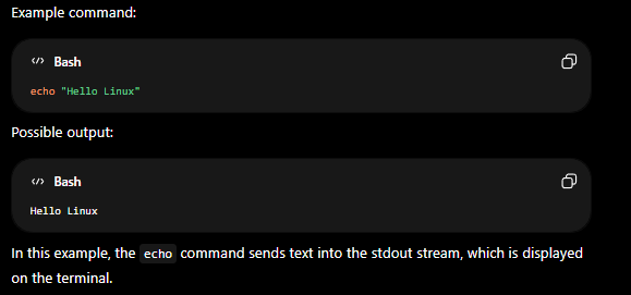 <p>stdout stream</p>