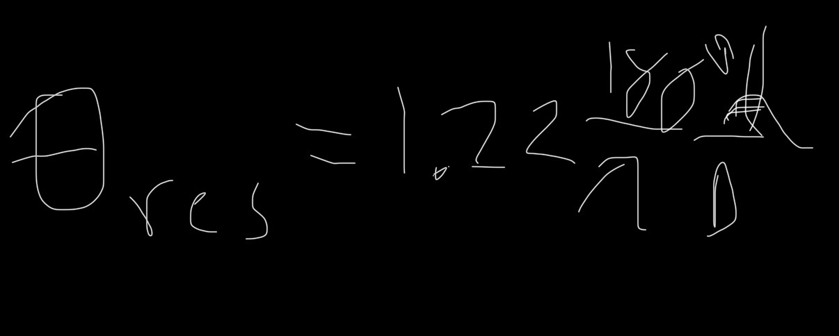 <p>theta res = angular resolution</p><p>lambda = incoming light wavelength </p><p>D = device diameter </p>