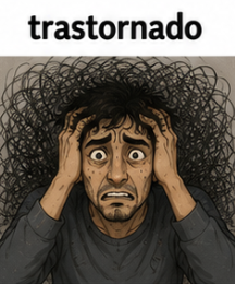 <p>trastornado</p>
