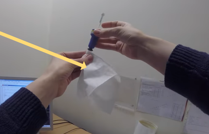 <p>Why is this being done here at this step?</p><p> </p><p>A. To measure the sample</p><p>B. Remove any contaminants</p><p>C. To lighten the sample</p><p>D. Remove excess weight</p>