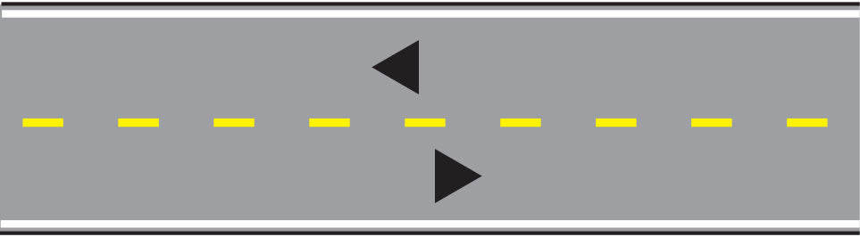 <p>Broken yellow line </p>