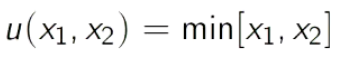 <p>utility function for when goods are only useful when consumed together in fixed proportions</p>