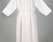 <p>long, white vestment reaching from the neck to the ankles, secured around the waist by a cincture; name comes from Latin word for “white” symbolizing the purity of baptism</p>