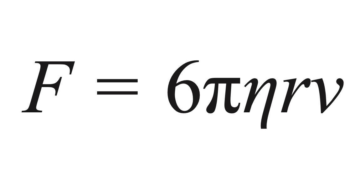 <p>F = 6<span>πηrv</span></p>