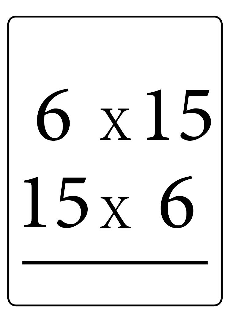 <p>6×15 or 15×6 = ?</p>