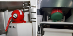 <p>Fixed fire extinguisher used to extinguish all classes of fire in the lavatory trash chute on all aircraft.</p>