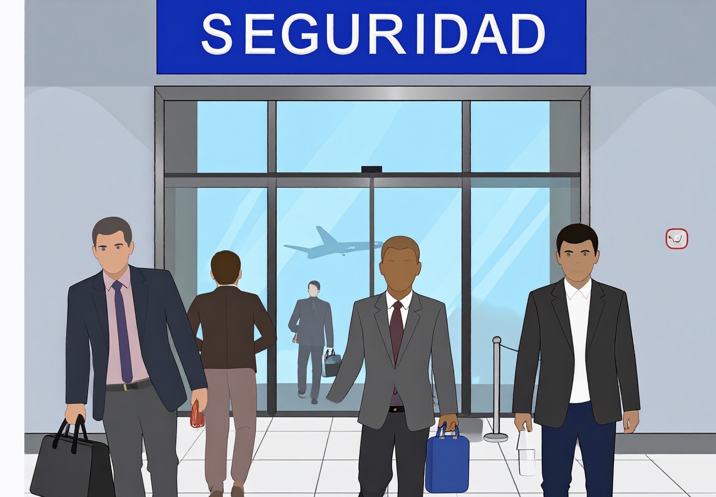 <p>Pasar por seguridad</p>