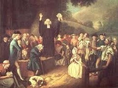 <p>Period of huge religious revival throughout the colonies, with emotional preaching by Jonathon Edwards and George Whitefield. </p><p>Effect: Many new Protestant churches were established.</p>