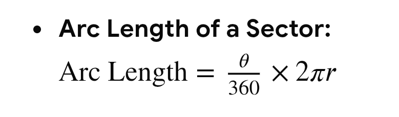 <p>theta/360 × 2pi*r (circumference of a circle)</p>