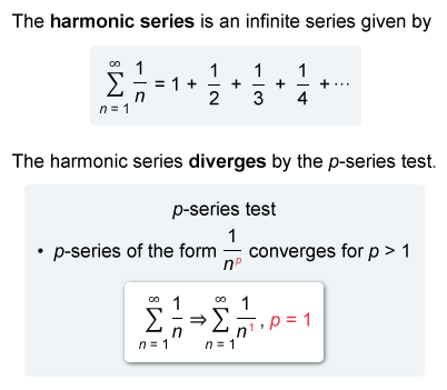 <p>by p-series test</p>