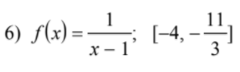<p>Calculate the Average Rate of Change for f(x) over the given Domain interval.</p>