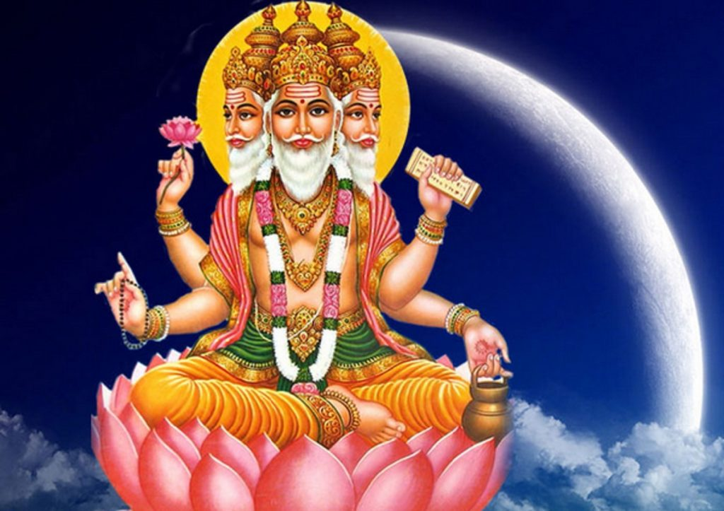 <ul><li><p>It is the hindu chief god, the omnipresent one who is the father of the Brahman Trinity.</p></li><li><p>Creates, maintains, destroys, and recreates the universe in a never-ending cycle</p></li></ul><p></p>