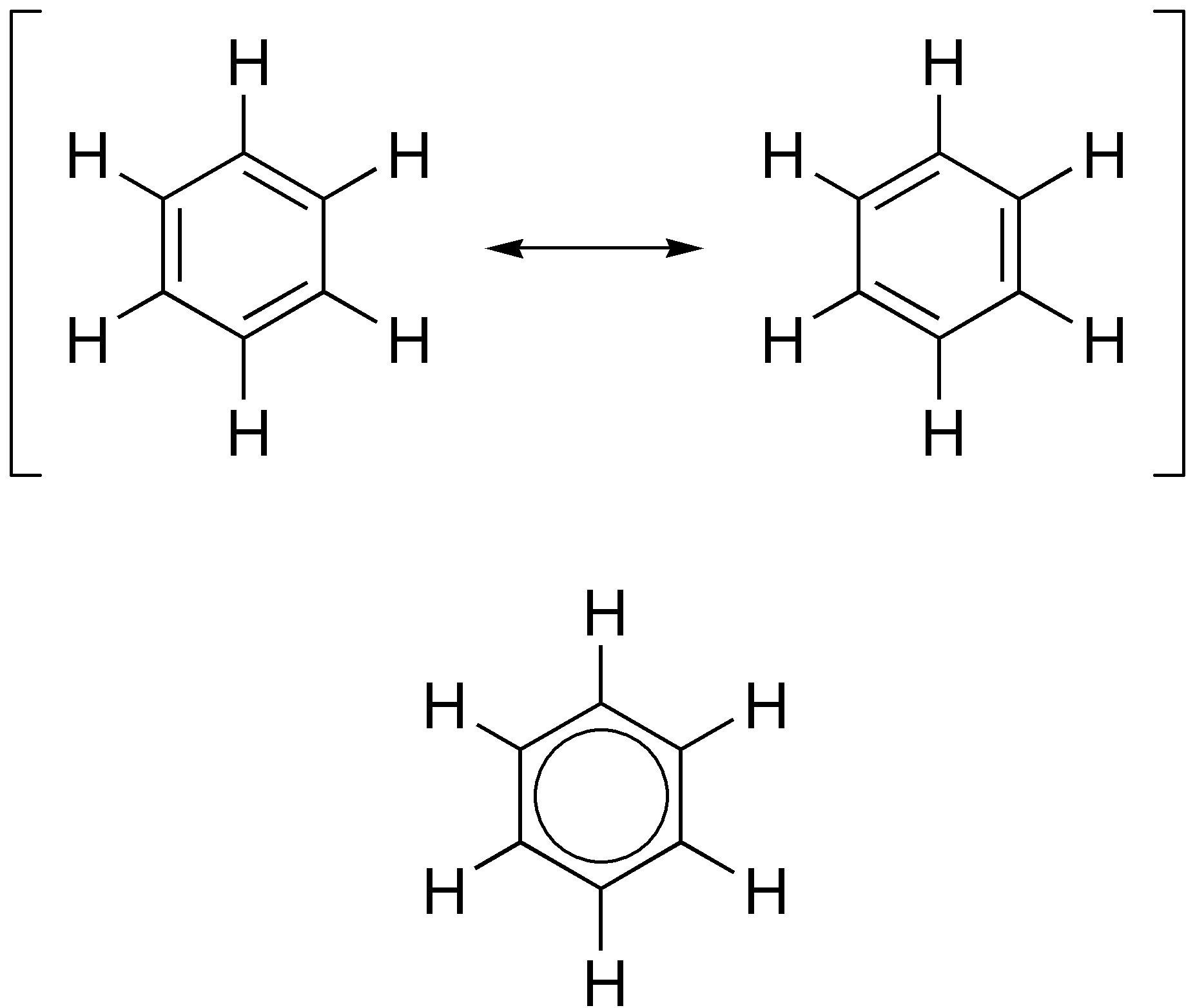 <p>Six-membered ring with alternating double and single bonds of carbon</p>