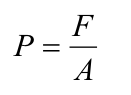 <p>force / area</p>