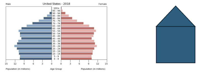 <p>Roughly even between reproductive ages and offspring</p>