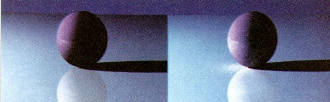 <p>what is the difference between these two images? one is ___ and one is from __</p>