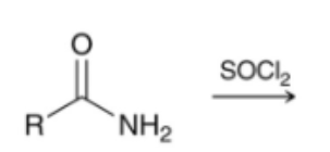 <p>amide + SOCl2</p>