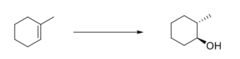 <p>Anti-Markovnikov alcohol; SYN addition</p>
