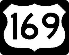 <p>This is a US route marker sign. The shape and color of a route number sign indicate the type of roadway: interstate, US, state, city, or county road.</p>