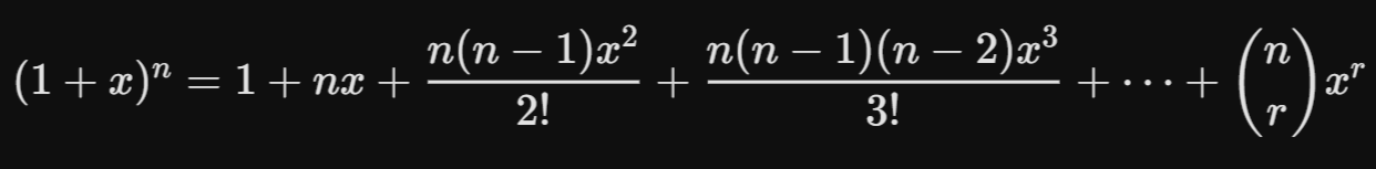 <p>Binomial expansion</p>