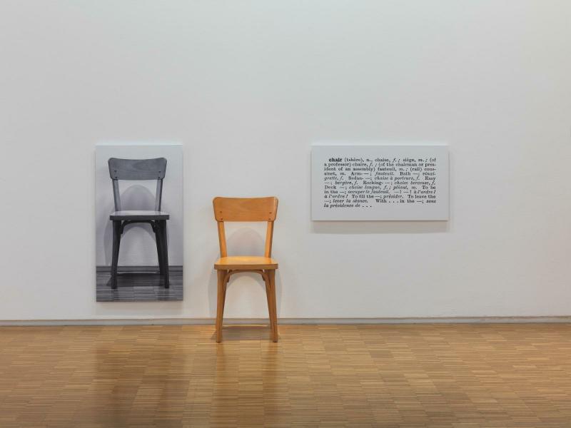 <p>One and Three Chairs (Kosuth, 1965)</p>