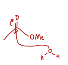 <p>Ester + exc. H2O </p>