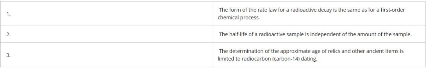 <p>Which of the following statements concerning radioactive decay is/are correct?</p>