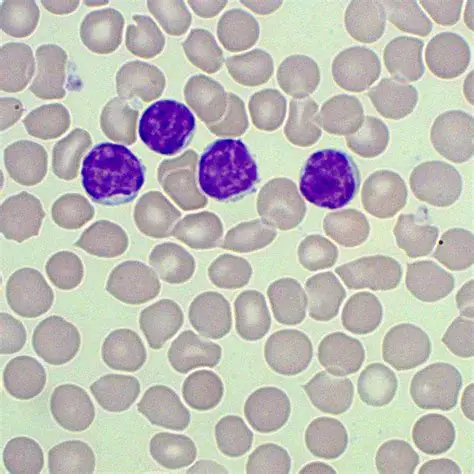 <p>agranular, second most common WBC </p><ul><li><p>20-30%</p></li><li><p>immune response</p></li><li><p>NK, T, + B cells</p></li></ul><p></p>