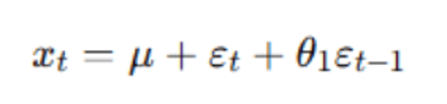 <p>modeli bugunkü deger gecmis hata terimlerine göre modellenir.</p>
