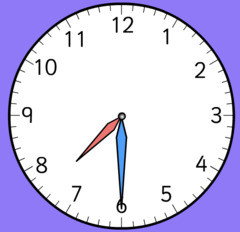 <p>It's 7:30</p>