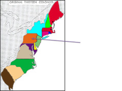 <p>Colony in Mid-Atlantic</p><p>Religious reasons</p>