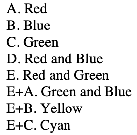 <p><span>What are the color(s) that are subtracted when using a green colored filter on white light?</span></p>
