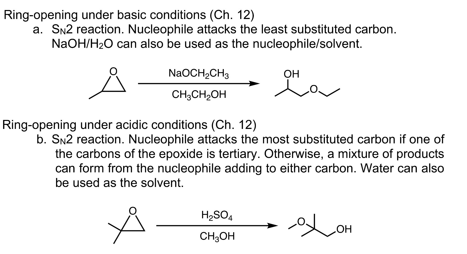 <p>Ring-opening under basic + acidic conditions</p>