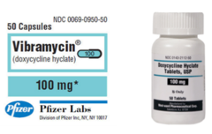 <p>doxycycline</p><p>50mg, 100mg cap</p><p>100mg q12</p><p>protect from light</p><p>photosen</p>