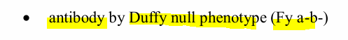 <p><strong><u>Duffy Blood Group Abs</u></strong></p>