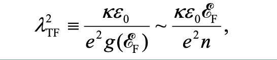 <p>Debye screening length is based on a Boltzmann distribution of charge which is not accurate for good metals, then you need to use Fermi-Dirac statistics with the density of quantum states and replace with the Thomas-Fermi screening length</p>