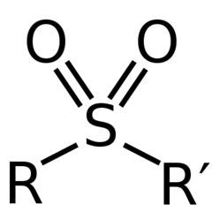 <p>an organic compound containing a sulfonyl group linking two organic groups.</p>
