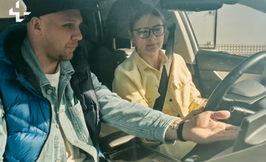 <p>driving lesson</p>