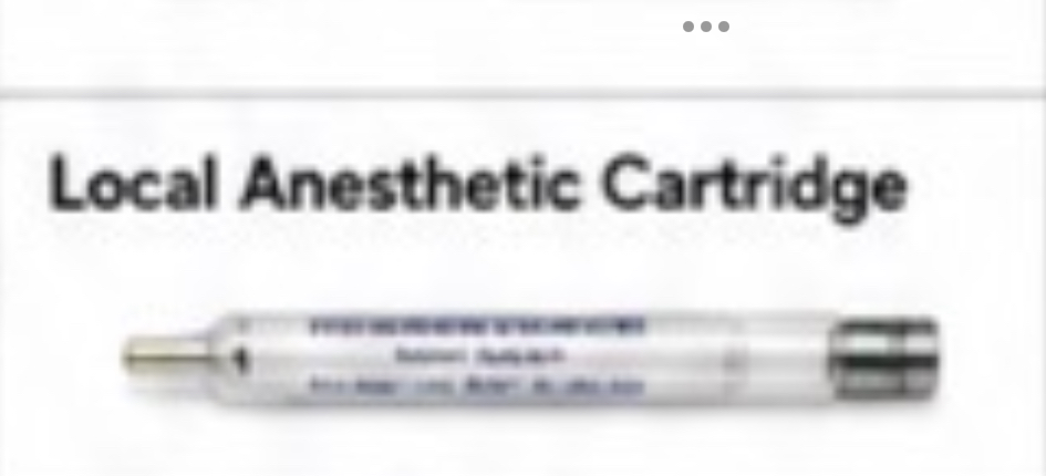 <p>Local Anesthetic Cartridge</p>