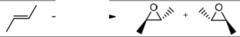 <p>adds epoxide ring between double bond</p><p>epoxidation</p>